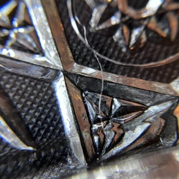 Vintage Crystal Butter Dish Spreader Server - Picture 14 of 14